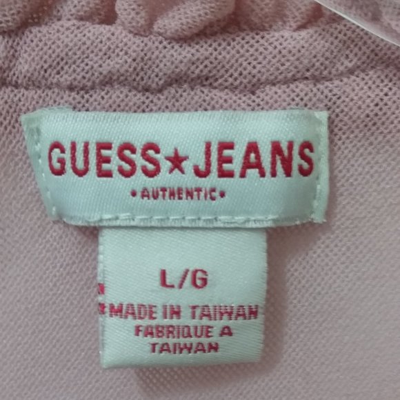 Guess Pink Mesh Blouse -- ruffles and long sleeves - Picture 5 of 5